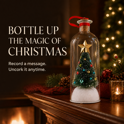 Bottle up the magic of Christmas: record a message, uncork it anytime