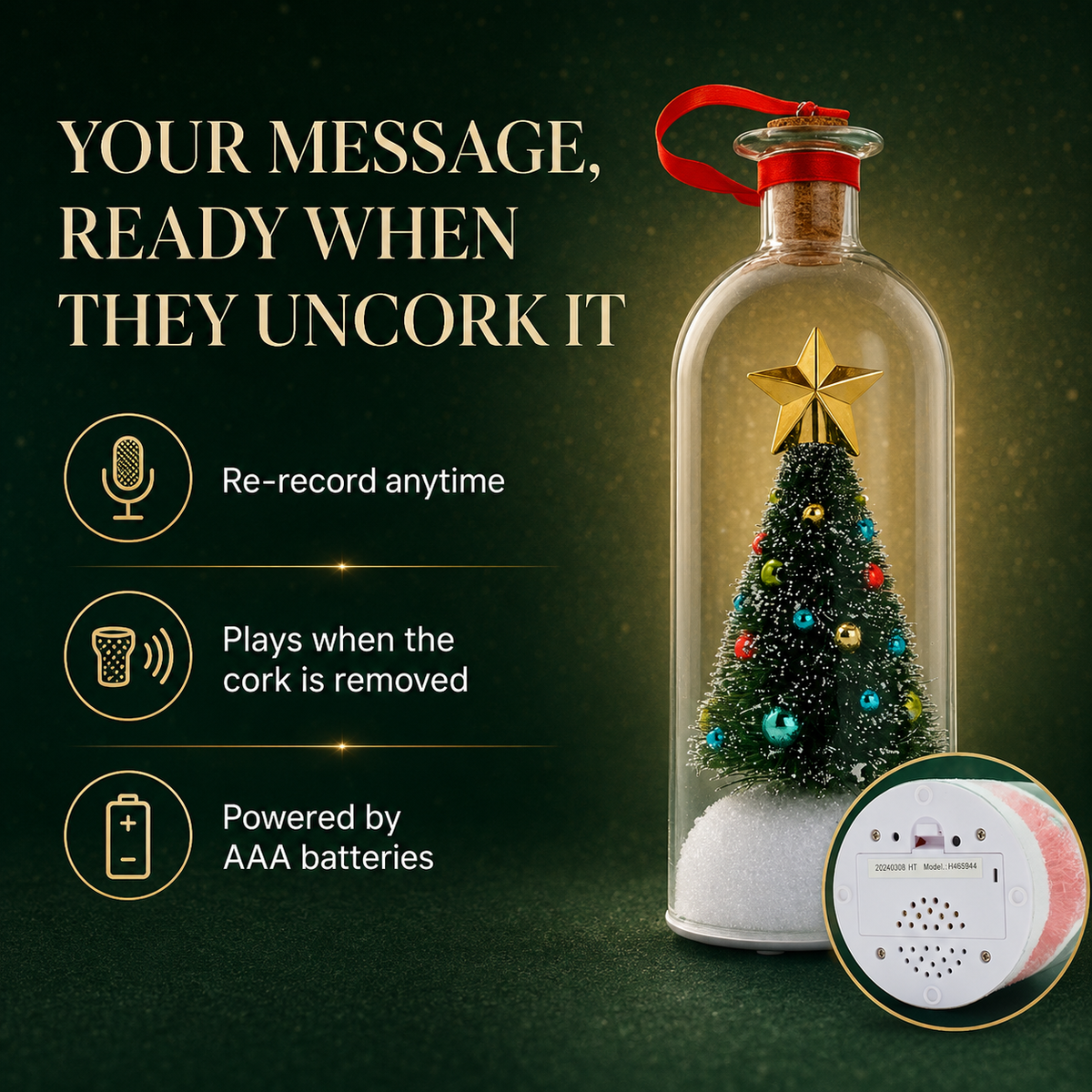 Your message, ready when they uncork it