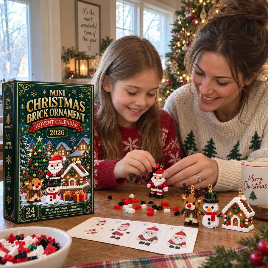 A mom and her daughter building the next ornament